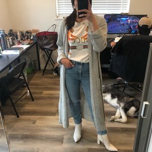 Nastygal Long Ribbed Cardigan